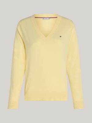 Tommy hilfiger sweater geel sale