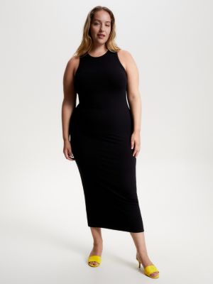 Curve Sleeveless Fit And Flare Dress | Black | Tommy Hilfiger