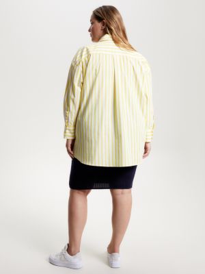 tommy hilfiger yellow striped shirt