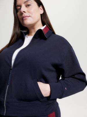 Blue Hilfiger Jacket | Zip-Thru Tommy Curve Stripe Global |