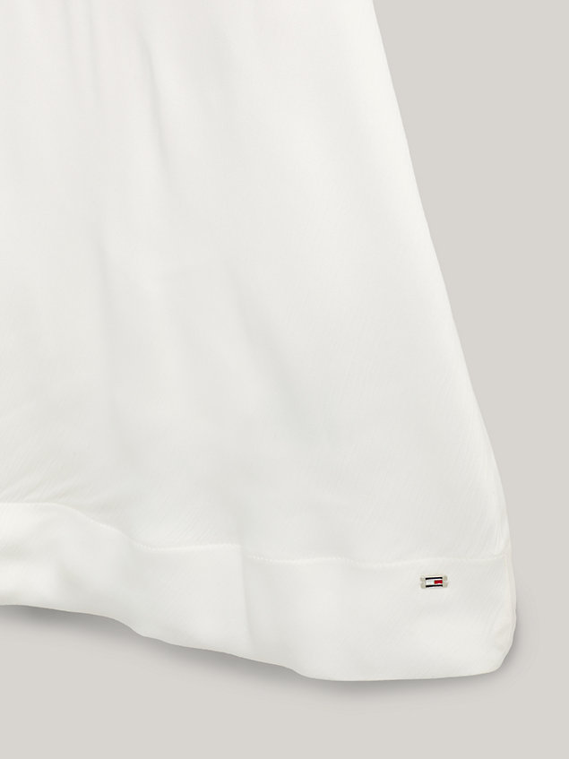 white tommy hilfiger x vacation fit-and-flare-maxikleid mit v-ausschnitt für damen - tommy hilfiger