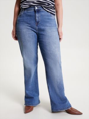 Curve High Rise Wide Leg Jeans | Denim | Tommy Hilfiger