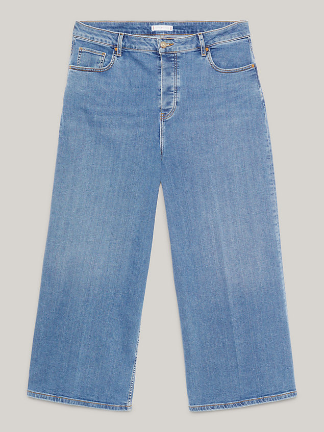 denim curve knöchellange jeans mit hohem bund für damen - tommy hilfiger