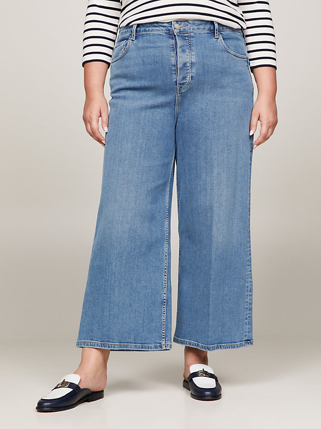 denim curve knöchellange jeans mit hohem bund für damen - tommy hilfiger