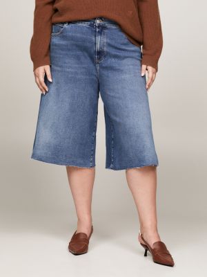 MyRunway  Shop RE: Light Blue Ultra High Rise Denim Bermuda