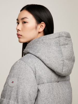 Brushed New York Puffer Jacket, GREY