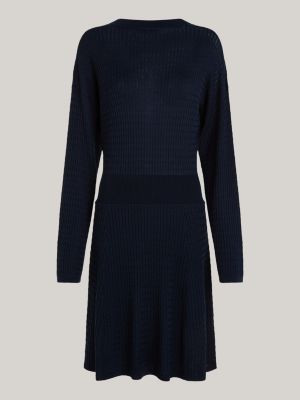 Plus Recycled Cable Knit Sweater Dress