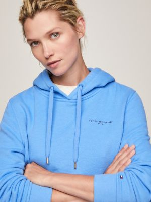 Tommy Hilfiger Women 1985 Sweatshirt without Hood, Blue (Hydrangea