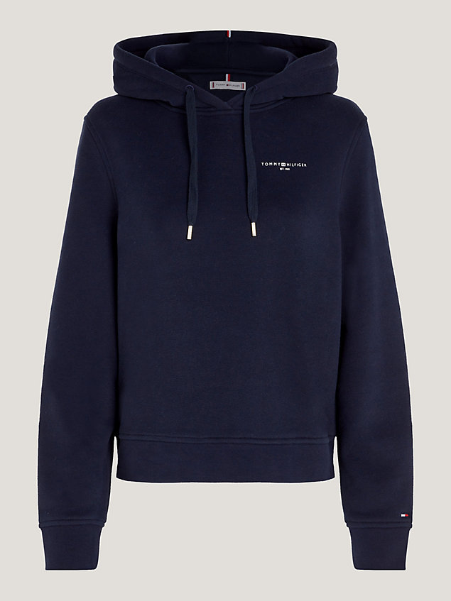 blue 1985 collection hoodie mit logo für damen - tommy hilfiger