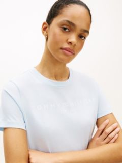 Logo Boxy Jersey Crew Neck T-Shirt — Blue 2