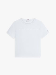 Logo Boxy Jersey Crew Neck T-Shirt — Blue 5
