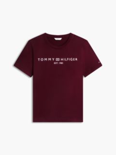 Logo Boxy Jersey Crew Neck T-Shirt — Red 5