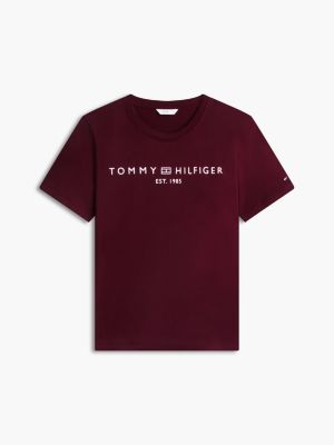 red logo crew neck t-shirt for women tommy hilfiger