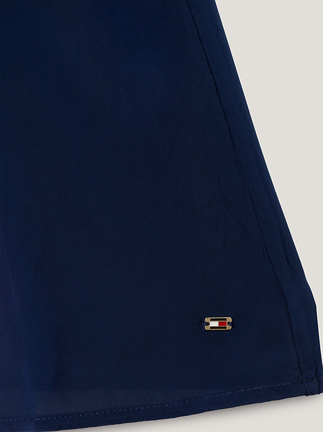 blue sukienka do kolan curve z dekoltem w szpic dla kobiety - tommy hilfiger