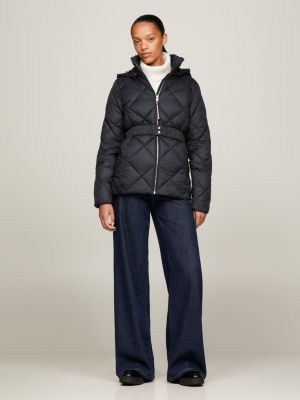 | Schwarz mit | Steppjacke Tommy Hilfiger Elevated Gürtel