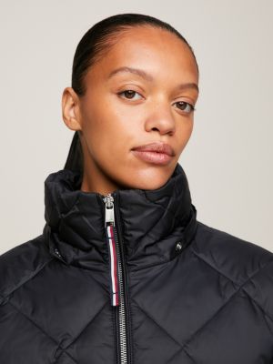 Elevated Belted Quilted Jacket | BLACK | Tommy Hilfiger