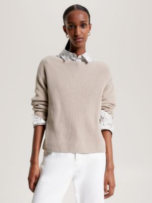 Beige 2025 ribbed jumper