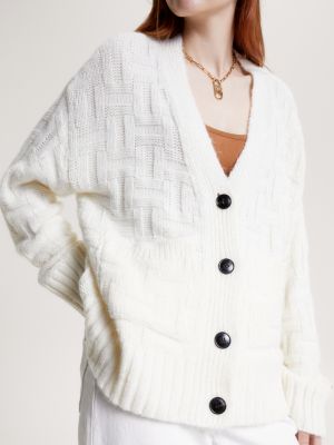 Thin white store cardigan