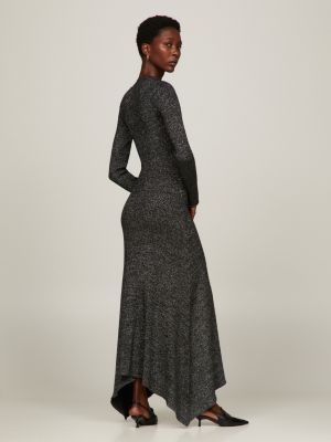 Long sleeve 2025 flare maxi dress