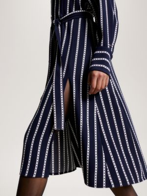 Argyle Stripe Midi Shirt Dress | Blue | Tommy Hilfiger