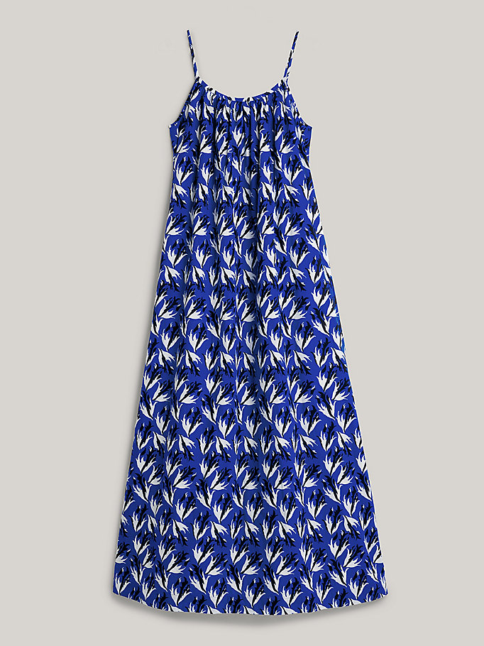 Tommy Hilfiger x Vacation Floral Print Spaghetti Straps Maxi Dress ...