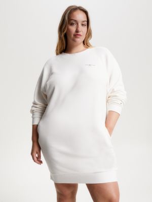 Curve 1985 Collection Logo Sweatshirt Dress Hilfiger White | | Tommy
