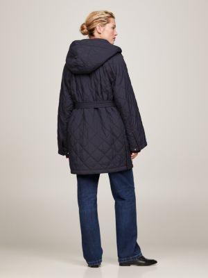 Detachable hood lightweight store diamond quilted coat