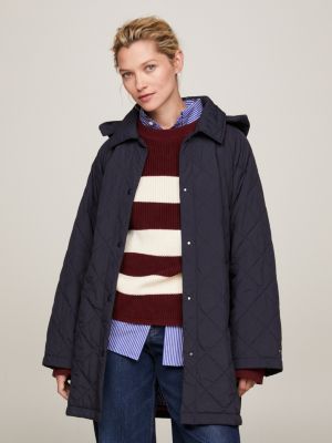 Diamond cheap quilted coat