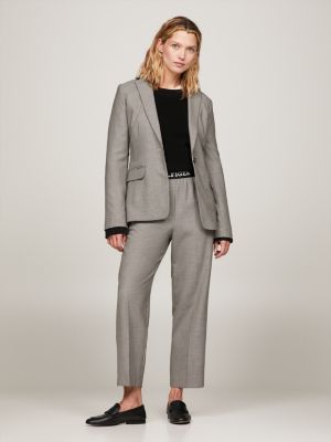 Womens grey best sale slim fit trousers