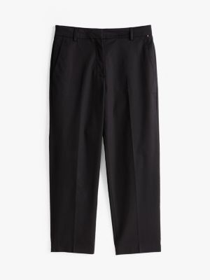 black slim straight leg ankle chinos for women tommy hilfiger