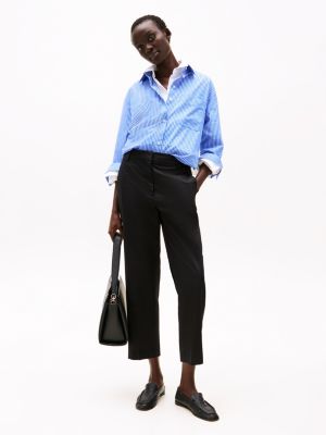 black slim straight leg ankle chinos for women tommy hilfiger