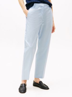 blue slim straight leg ankle chinos for women tommy hilfiger