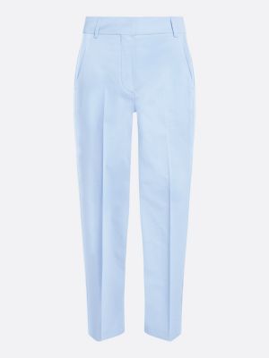 blue cotton rich slim straight chinos for women tommy hilfiger