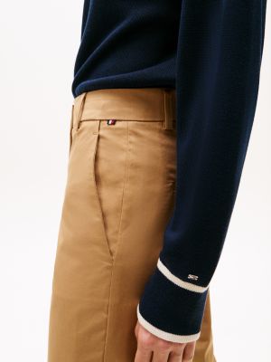 braun knöchellange slim straight fit chinos für damen - tommy hilfiger