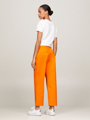 Slim Straight Fit Chinos | Orange | Tommy Hilfiger