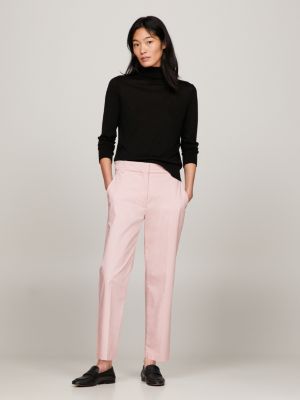 pink slim straight leg fit chinos aus baumwollmix für damen - tommy hilfiger