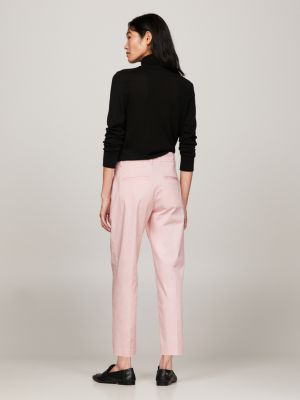 Cotton Blend Slim Fit Straight Leg Chinos | Pink | Tommy Hilfiger