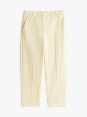 yellow slim straight leg ankle chinos for women tommy hilfiger