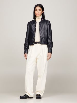 beige relaxed straight leg fit chinos für damen - tommy hilfiger