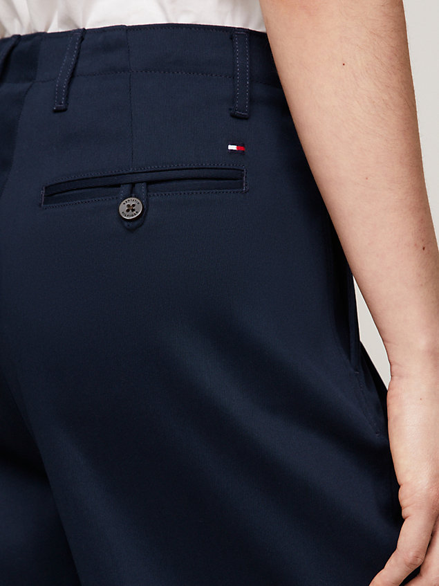 blue relaxed fit straight leg chino voor dames - tommy hilfiger