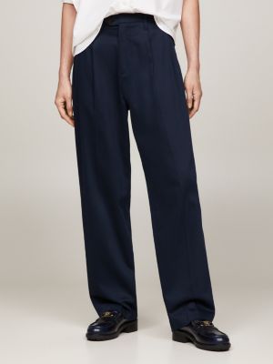 Tommy Hilfiger Pantalones chinos casuales estampados para mujer, azul, 2,  Szo