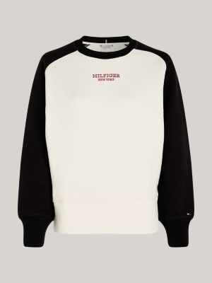 Hilfiger Monotype Colour-Blocked Relaxed Beige Hilfiger | Sweatshirt | Tommy