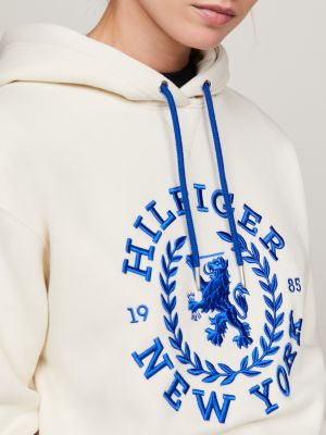 Tommy Hilfiger Womens Everyday Fleece Graphic Hoodie Sweatshirt :  : Clothing, Shoes & Accessories