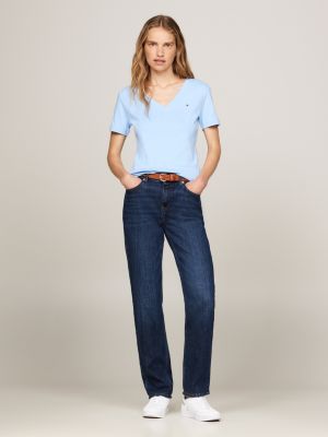 V-Neck Slim T-Shirt | Blue | Tommy Hilfiger