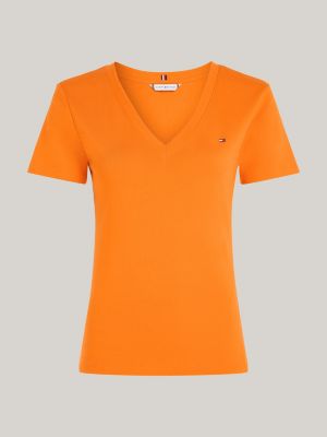 Orange tommy on sale hilfiger shirt