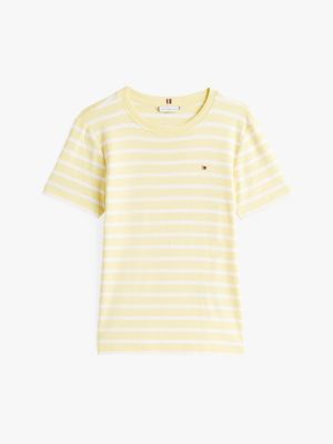 multi crew neck slim t-shirt for women tommy hilfiger