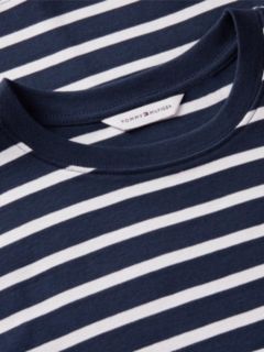 Flag Embroidery Slim Crew Neck T-Shirt — Blue 7