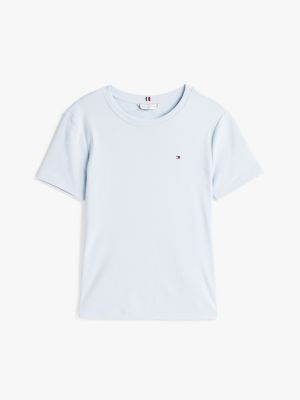 blue flag embroidery slim t-shirt for women tommy hilfiger