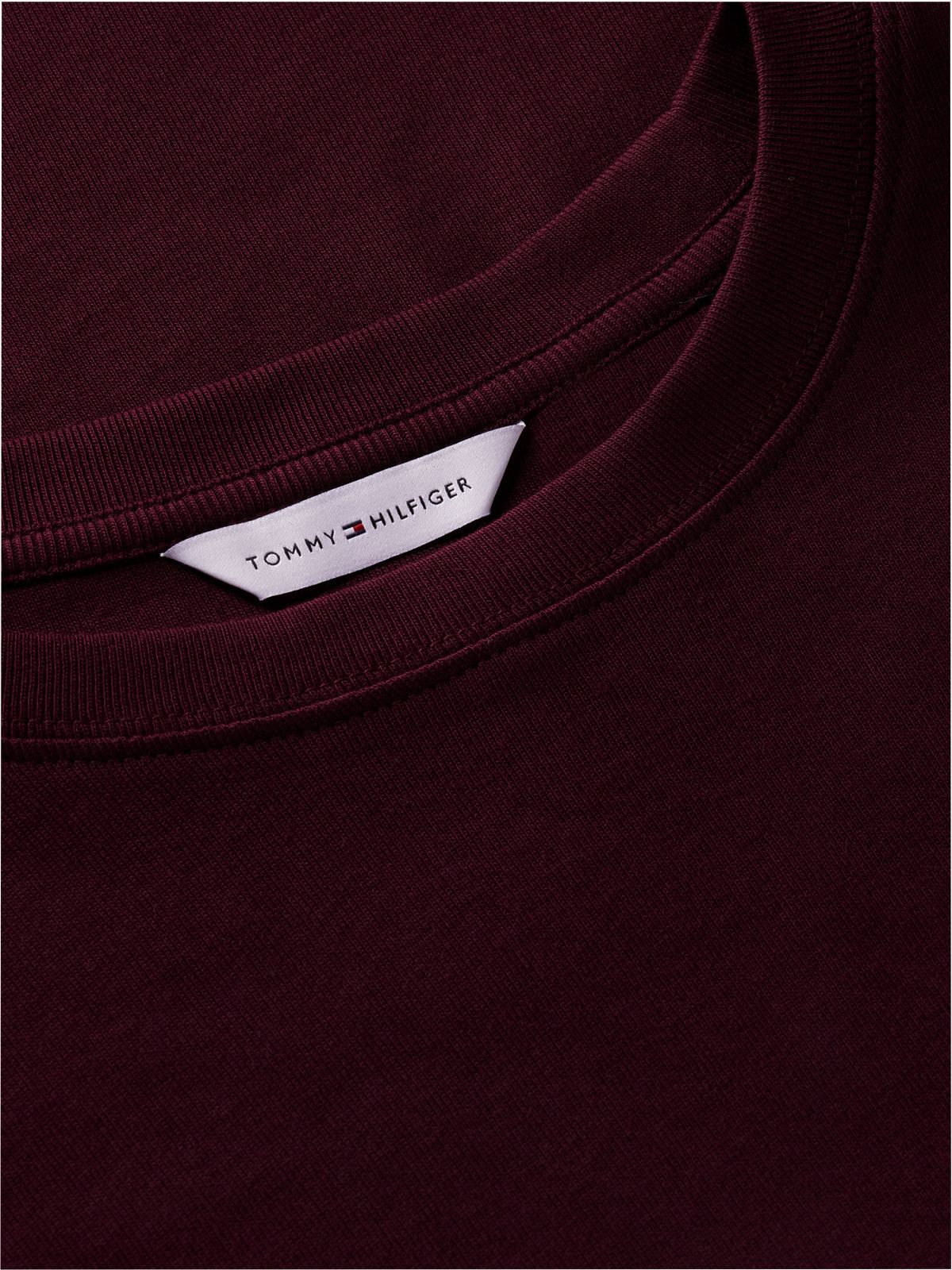 Flag Embroidery Slim Crew Neck T-Shirt — Red