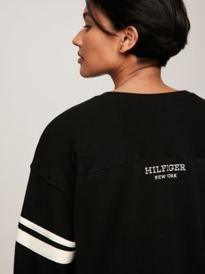Long 1985 Hilfiger Sleeve T-Shirt BLACK | Collection Tommy | Varsity